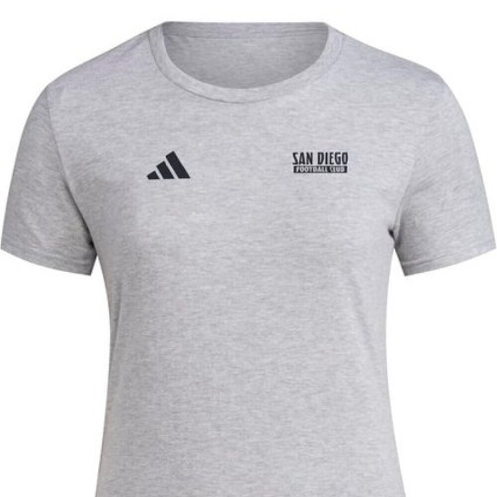 adidas San Diego FC Local Warp Tee Heather Gray XL NWT Perfect Holiday Gift